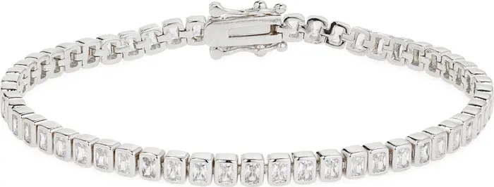 Nordstrom Baguette Cubic Zirconia Bezel Tennis Bracelet | Nordstrom | Nordstrom