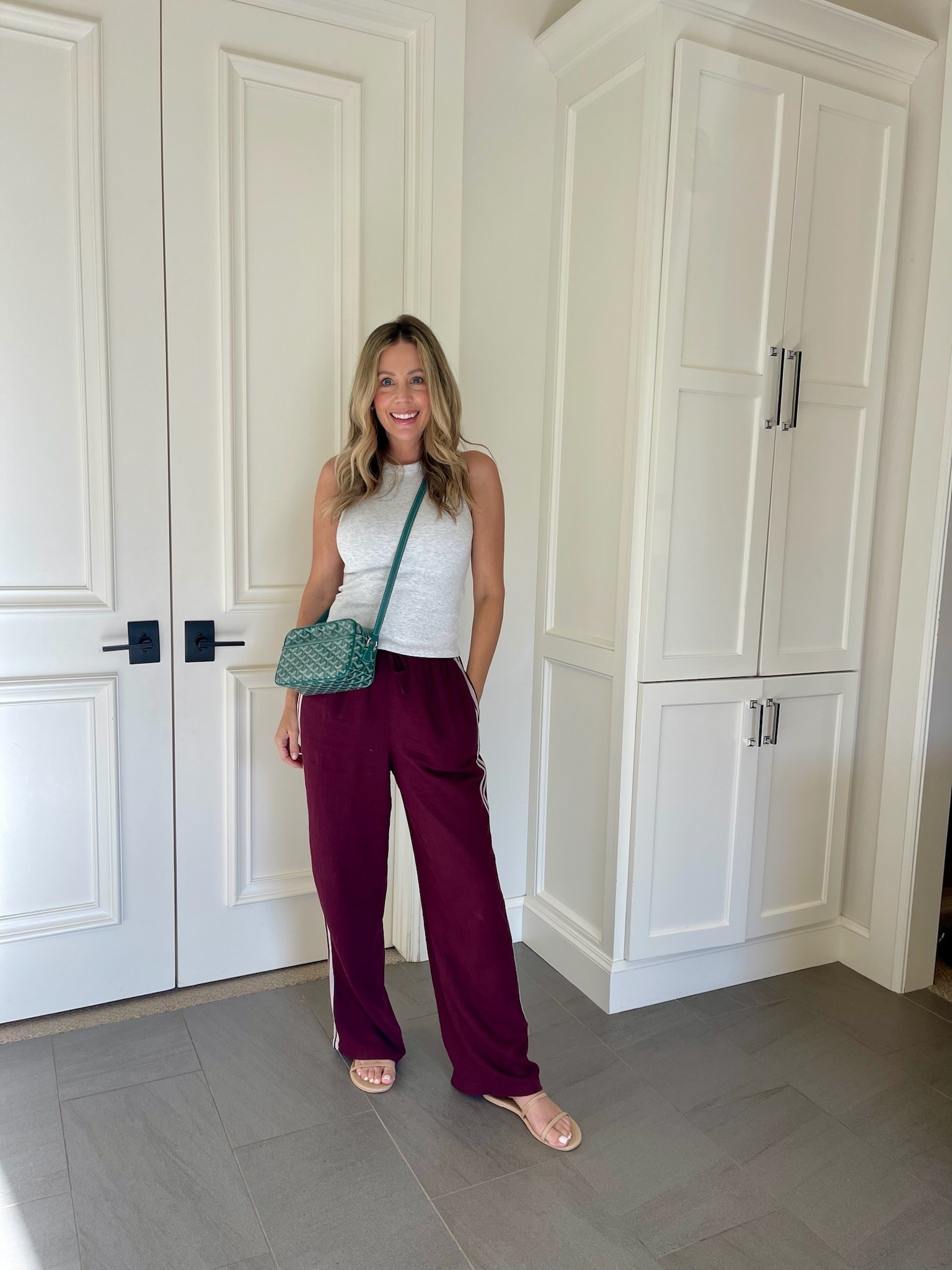 These Target track pants had me at the color. The burgundy with a simple tank and crossbody is exactly how I’m wearing sporty pieces right now, and I linked a similar bag to this Vivrelle one.

Target pants, burgundy pants, track pants, sporty outfit, casual fall outfit, Target fashion, burgundy outfit, everyday outfit, crossbody bag, Vivrelle bag, fall outfit ideas, CurlsandCashmere

#LTKSeasonal #LTKOver40 #LTKootd