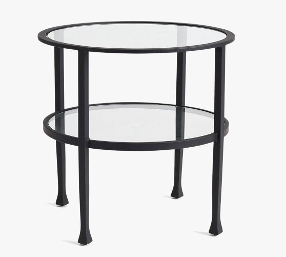 Tanner Round Glass End Table (24") | Pottery Barn (US)