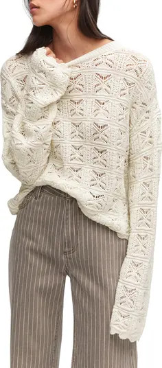Open Stitch Crewneck Sweater | Nordstrom