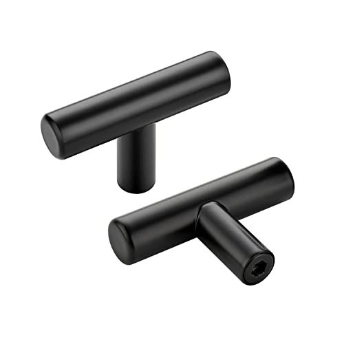 Home Expert 5 Pack Black Cabinet Knobs 2 inch Cabinet Pulls Kitchen Cabinet Handles Matte Black Knobs for Cabinets and Drawer Dresser Pulls Single Hole Kitchen Cabinet Knobs | Amazon (US)