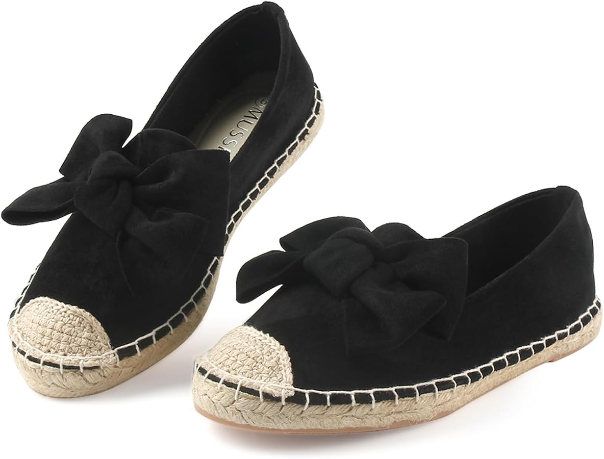 MUSSHOE Espadrilles for Women Flats Dressy Comfort Flat Closed Toe | Amazon (US)