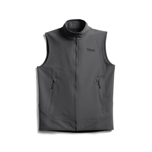 SITKA Alpha Fleece Vest – Rugged 4-Way Stretch Double Weave StormFleece™ with DWR, Seamless Shoulders & Multiple Zippered Pockets for Hunting & Outdoor Adventure, XL Iron Grey | Amazon (US)