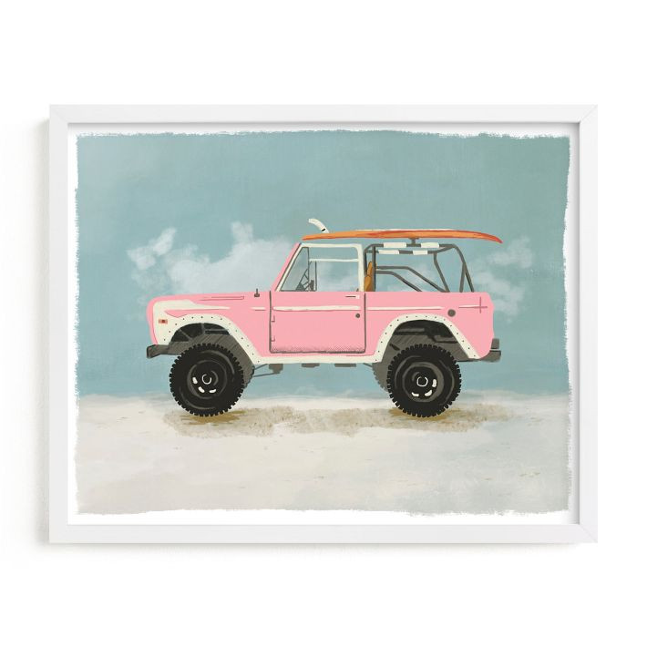 Minted® Surf Pink Framed Wall Art | Pottery Barn Teen