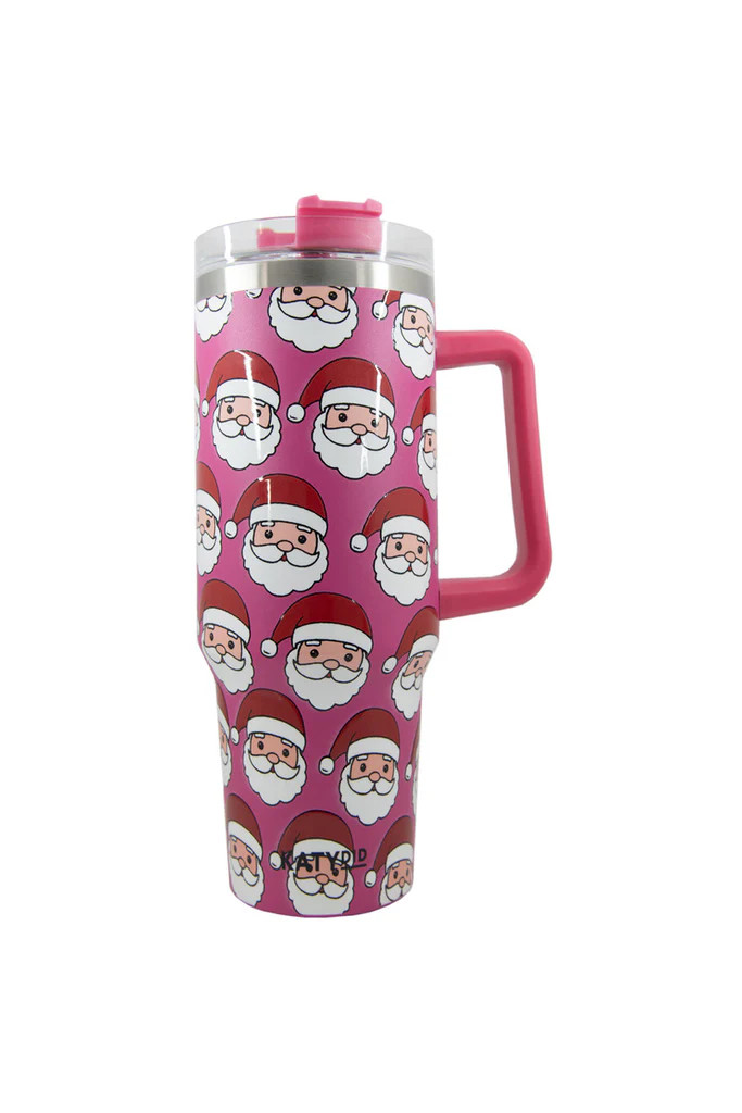 Santa Claus Repeat Holiday Tumbler Cup | Katydid.com