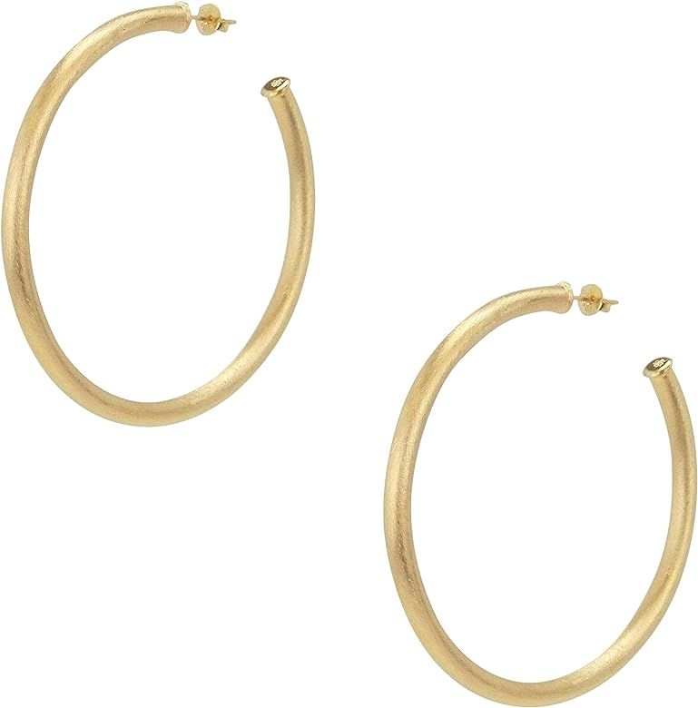 Sheila Fajl Everybody's Favorite Large 2.5 Inch Tubular Hoop Earrings in Brush Champagne | Amazon (US)