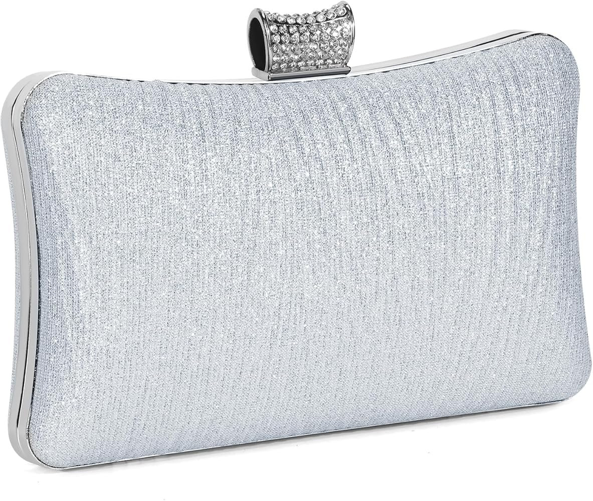 UBORSE Glitter Clutch Purse for Women,Sparkling Evening Bag with Detachable Chain,Formal Party Cl... | Amazon (US)