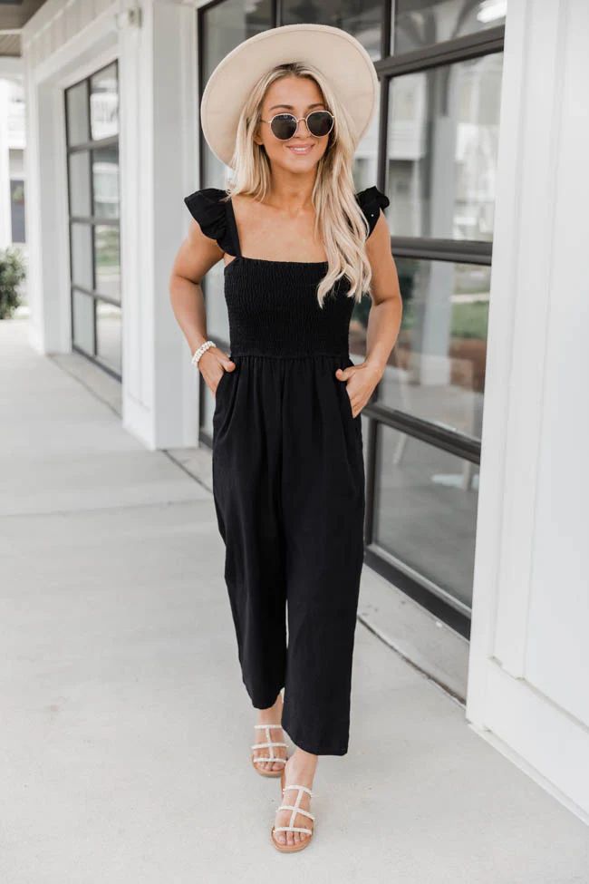 Perfectly Poised Black Jumpsuit | The Pink Lily Boutique