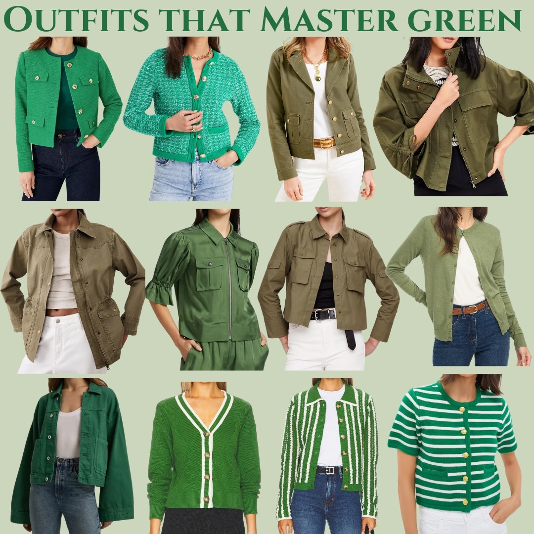 Outfits that master the green