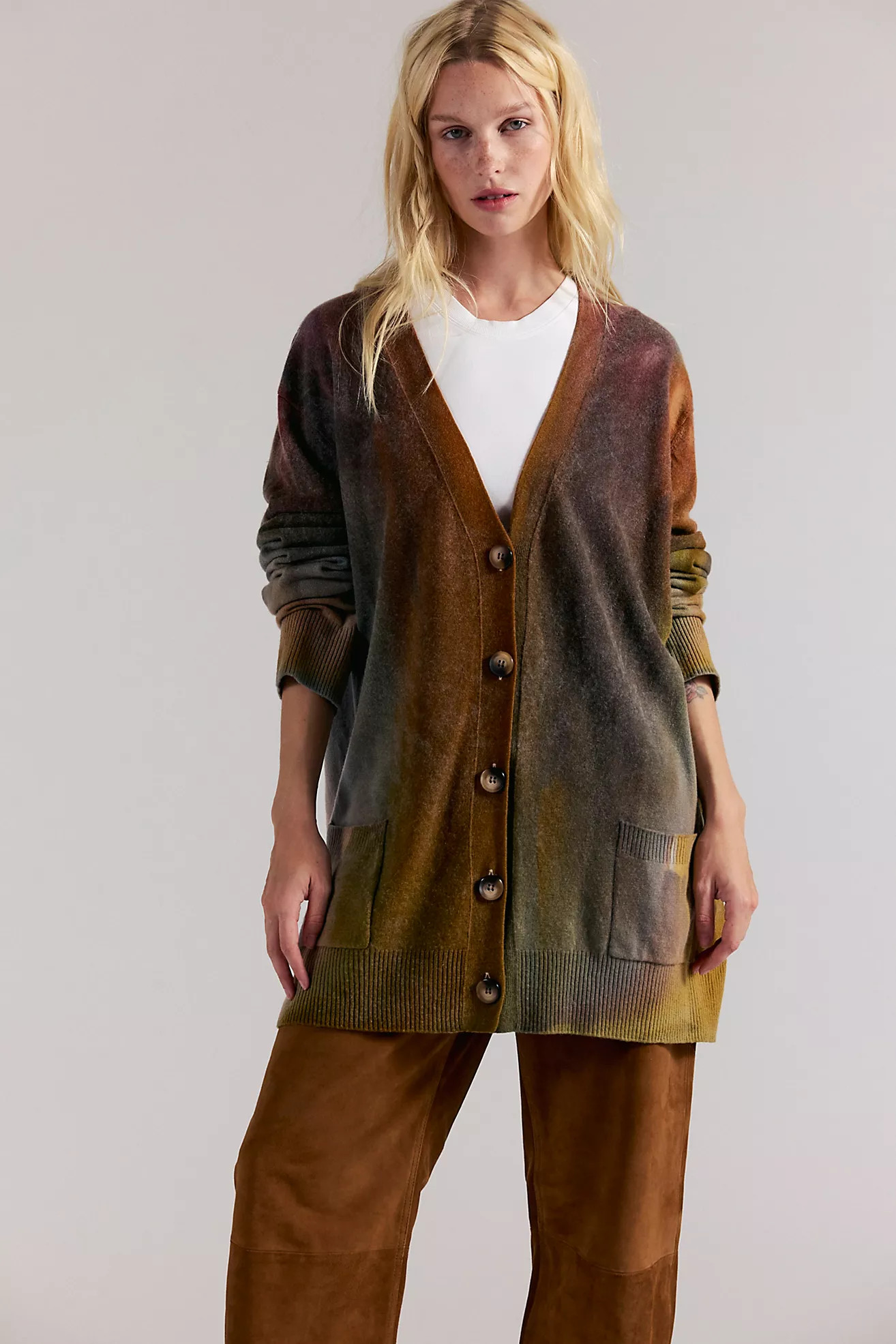 Riverside Tool & Dye Cashmere Cardigan | Free People (Global - UK&FR Excluded)