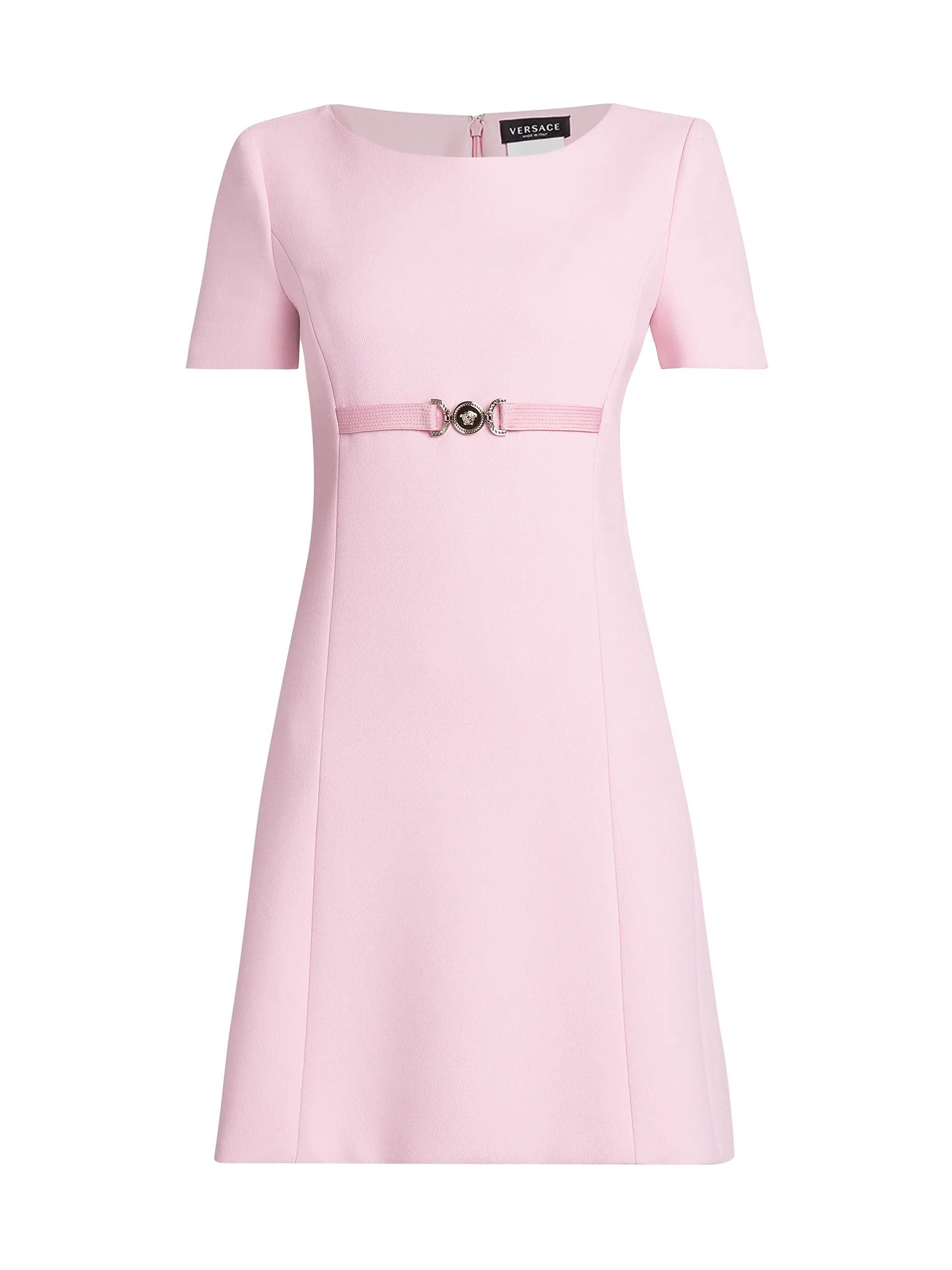 Double Crepe Belted Minidress | Saks Fifth Avenue