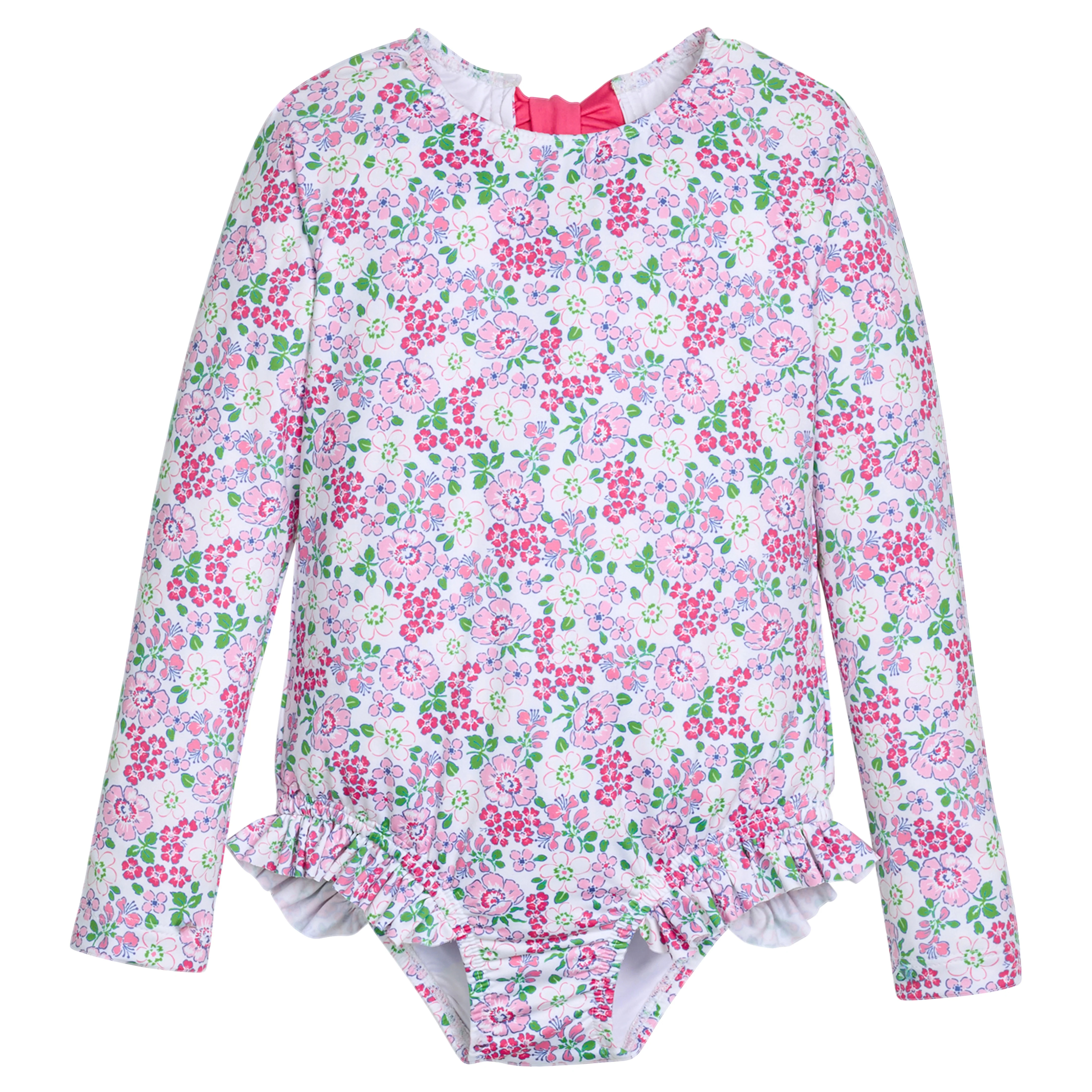 Rashguard Swimsuit - Pink Bloomsbury Blossoms | BISBY Kids