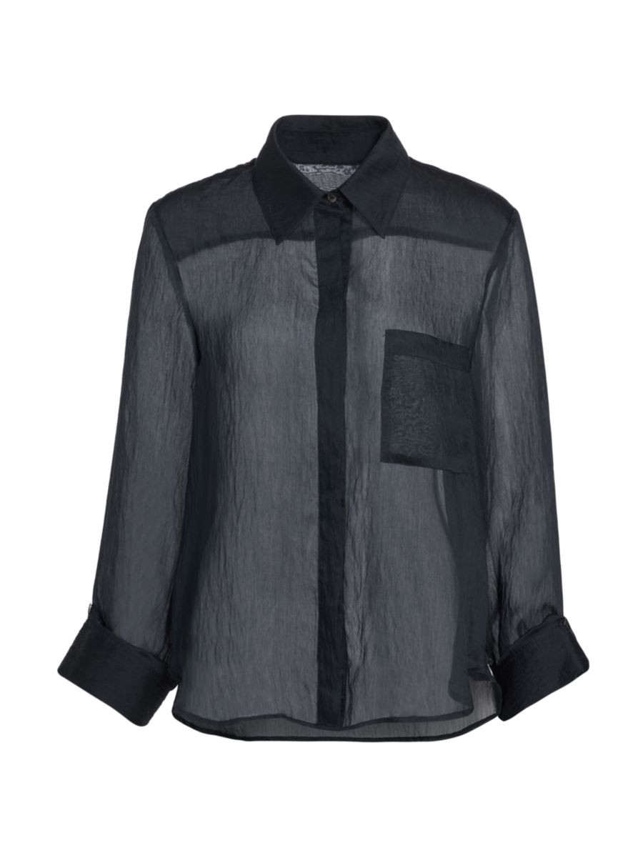 Boyfriend Hammered Silk Blouse | Saks Fifth Avenue