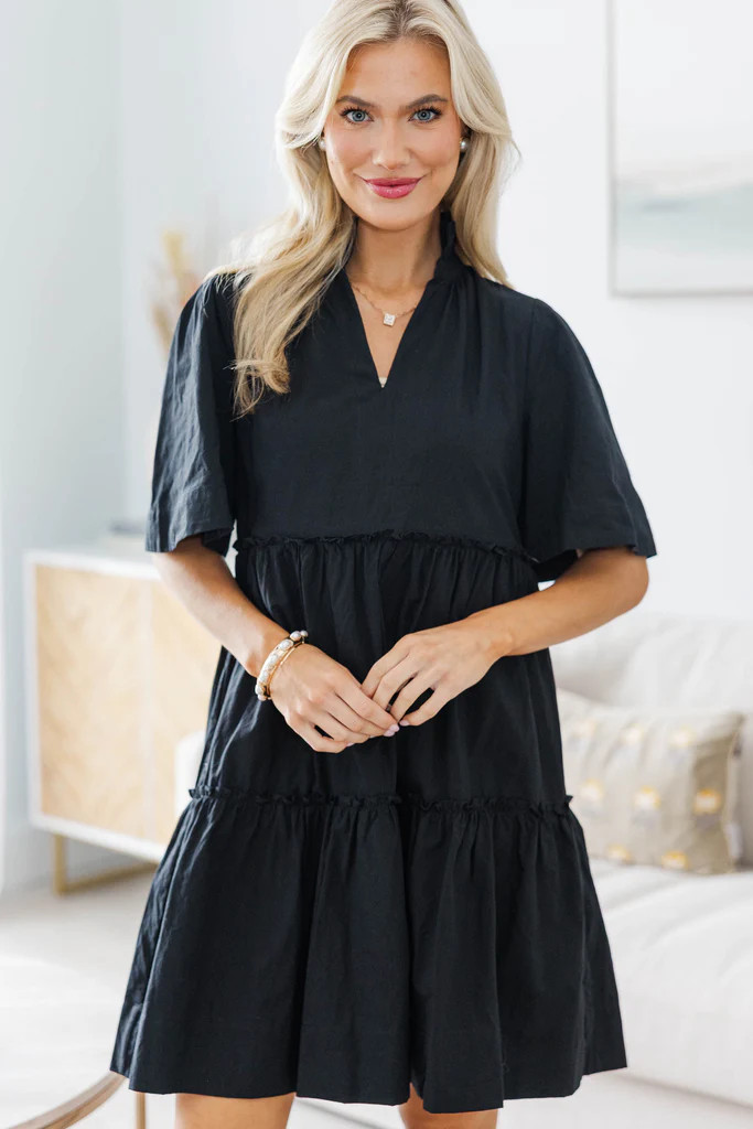 NURSING COLLECTION: Feeling Your Best Solid Black Dress | The Mint Julep Boutique