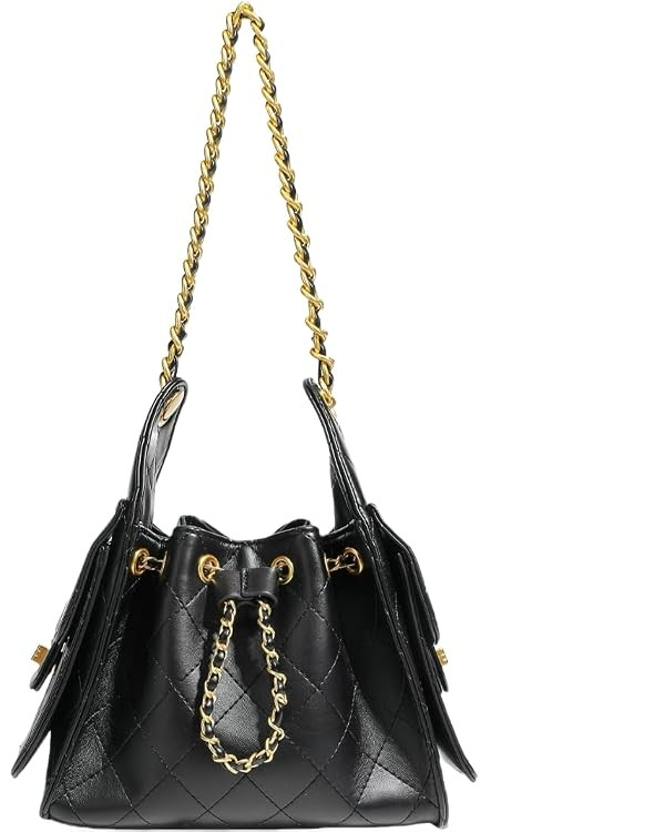 Women’s Classic Quilted Shoulder Bags Chain Strap Handbags Suede Tote Crumpled Purse Slouchy Ho... | Amazon (US)