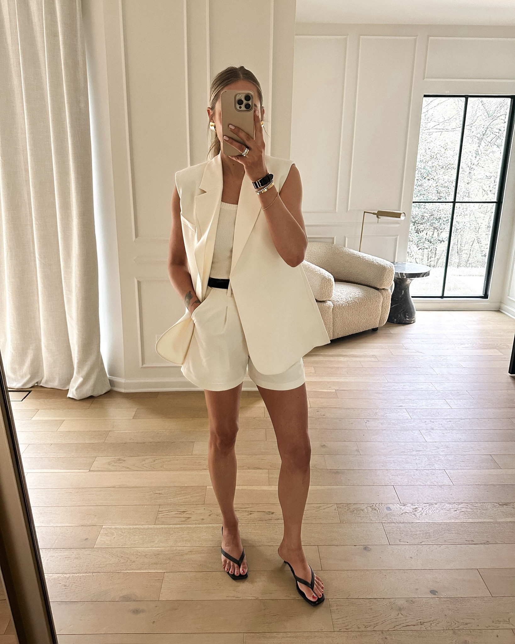 Vest (size 4), tank (size small), shorts (size 6) Spring outfit #spring #fashionjackson 

#LTKstyletip #LTKover40