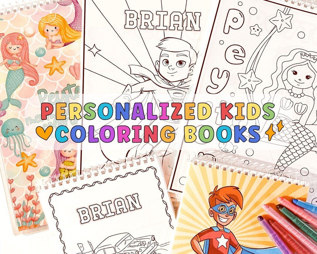 Personalized Kids Coloring Book Custom Name Coloring Book for - Etsy | Etsy (US)