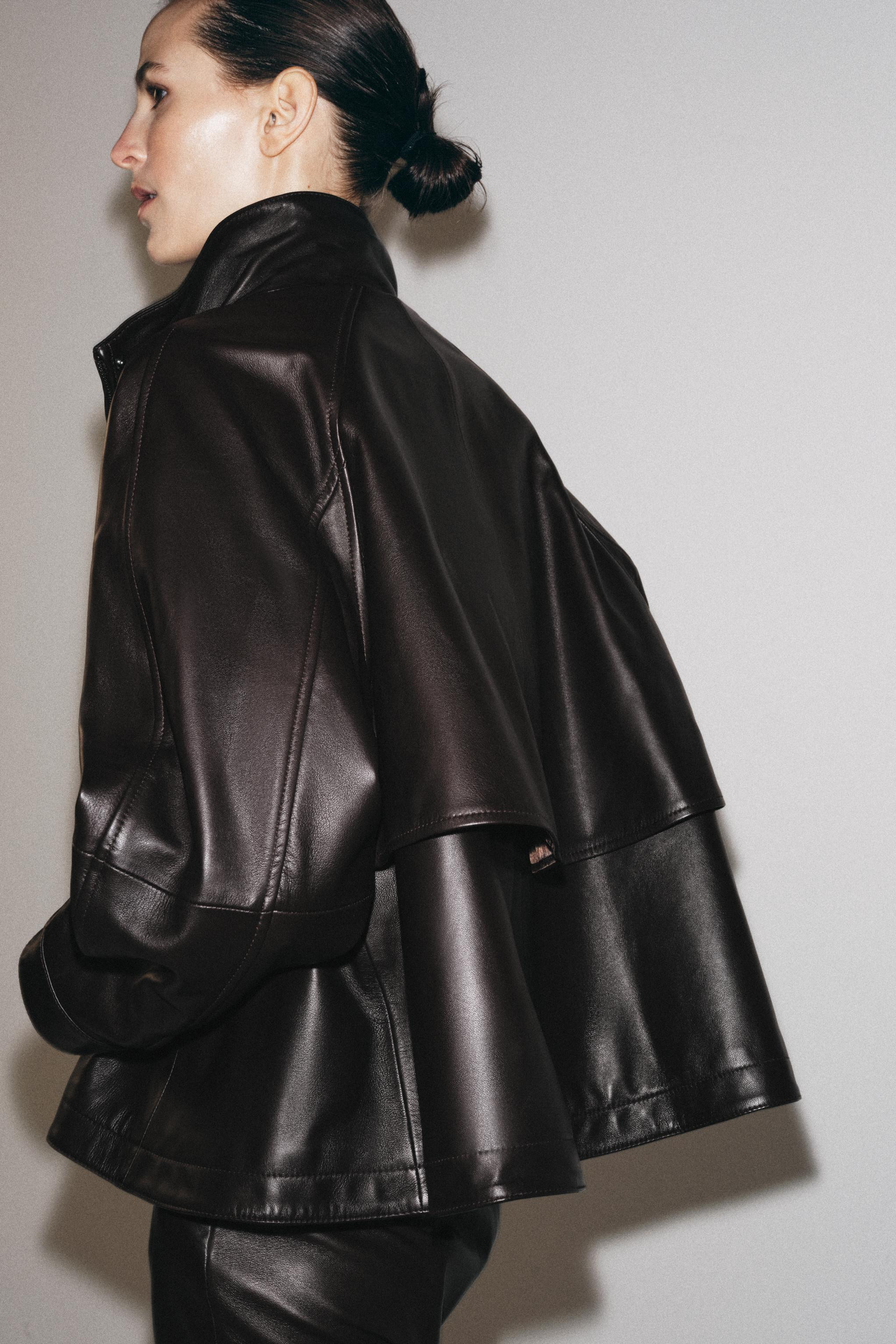 ZW COLLECTION 100% LEATHER BOMBER JACKET | Zara UK