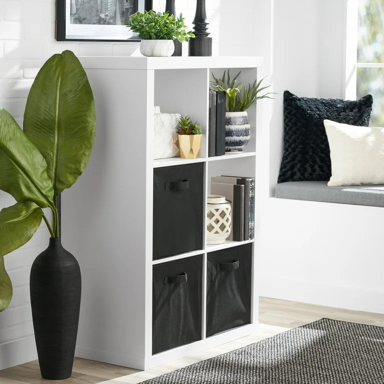 Better Homes & Gardens 6-Cube Storage Organizer, White Texture | Walmart (US)