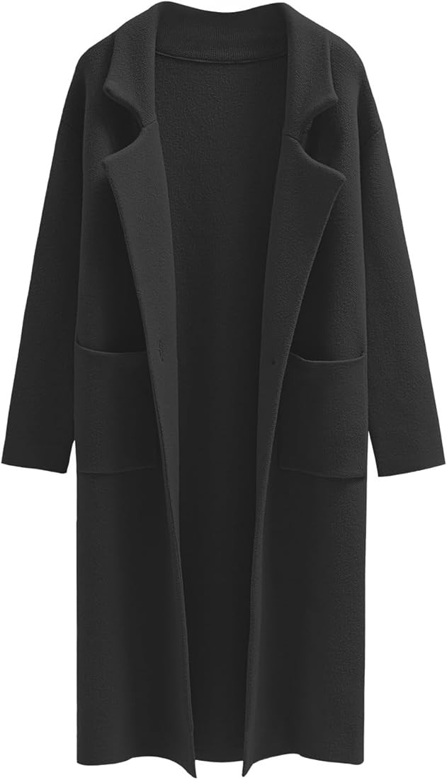 ANRABESS Women's Open Front Coatigan Jackets Long Knit Cardigan Sweaters 2024 Fall Fashion Sweate... | Amazon (US)