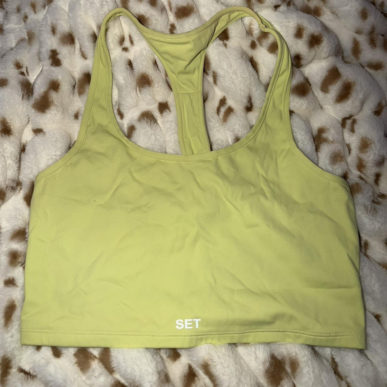 Set Active Women's Tank top - Green/Yellow - S | Depop US