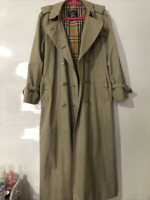 Burberry Extra Long Vintage Trench Coat Nova Check Lining Good Condition Uk 14  | eBay | eBay UK