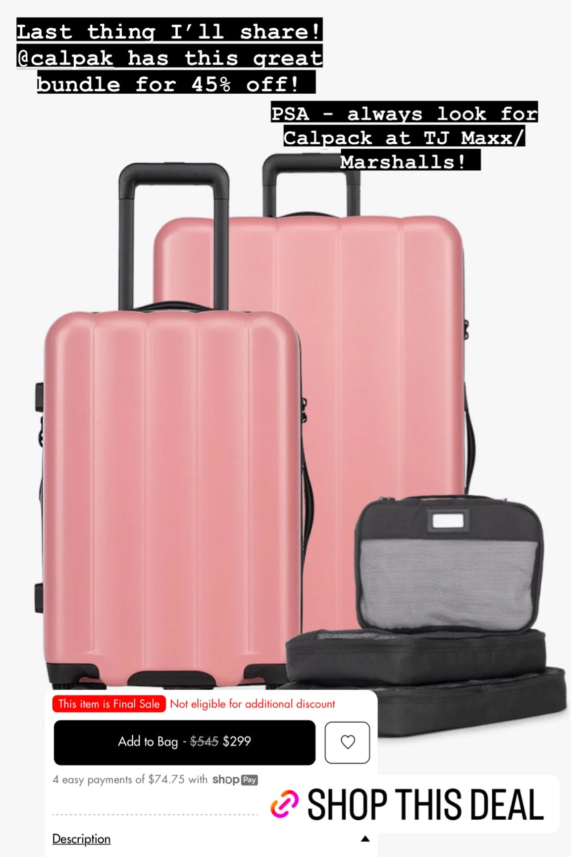 Calpak deal! 

#LTKsalealert #LTKSeasonal #LTKstyletip