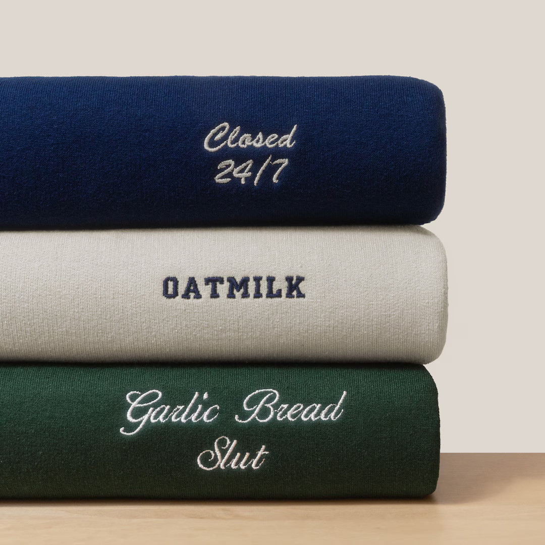 Custom Embroidered Sweatshirt - Left Pocket -Embroidery Sweater -Custom Text - Personalized Gift ... | Etsy (US)