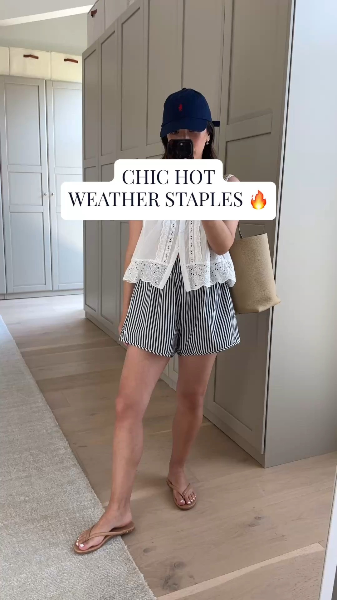 No-fail summer outfit formula: feline white top + relaxed cotton shorts. 

Amazon tank small
Recreational Habits short medium
Beek sandals 5
The Row bag medium
Polo Ralph Lauren hat
Electric Picks earrings
Dorsey James necklace 15”

summer outfits, summer style, petite style

#LTKmomlife #LTKootd #LTKPetite