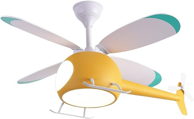 OUSAITE Children's Bedroom Helicopter Model Ceiling Fan with Lights 42 inch Remote Control Speed ... | Amazon (US)