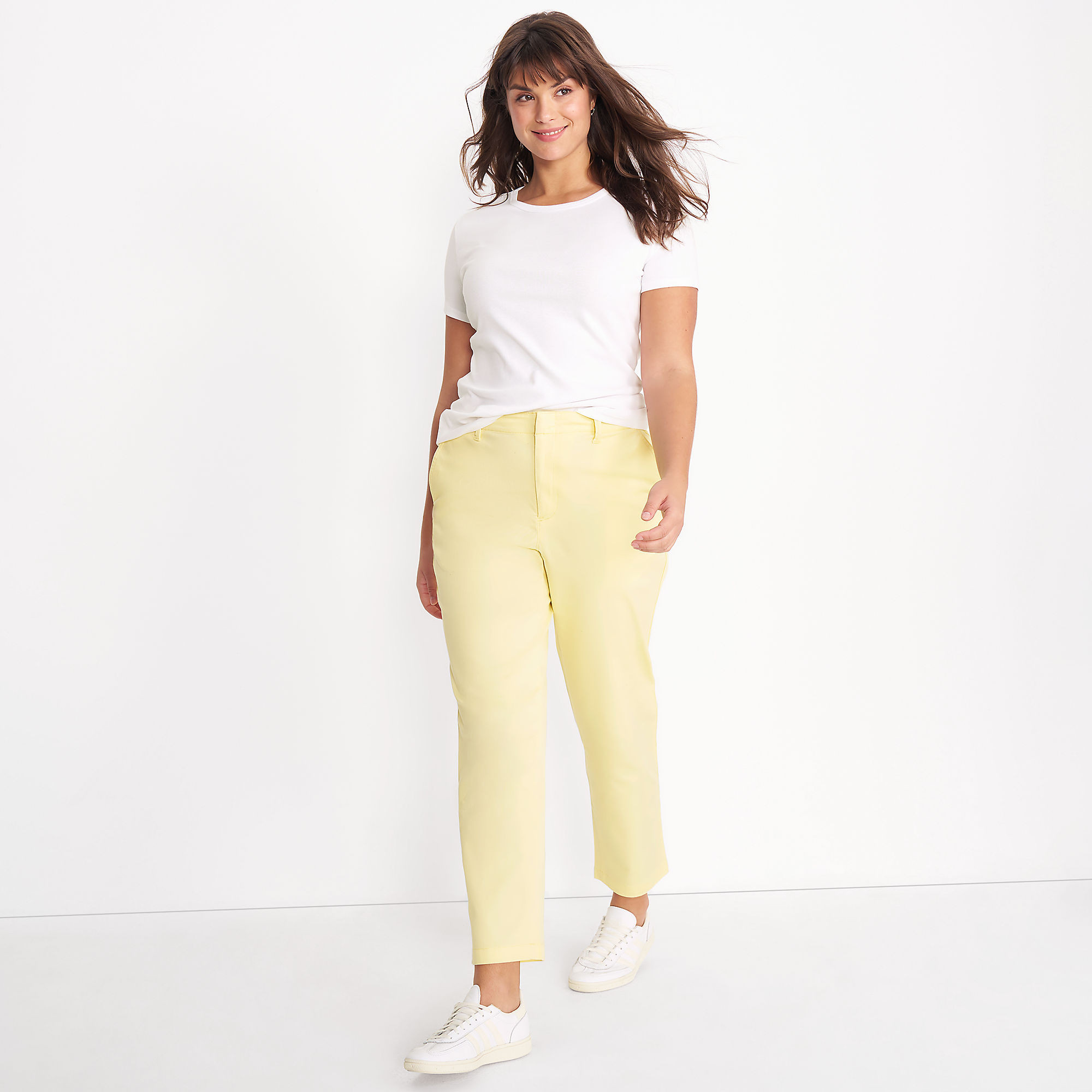 Women's Mid Rise Classic Straight Leg Chino Ankle Pants | Lands' End (US)