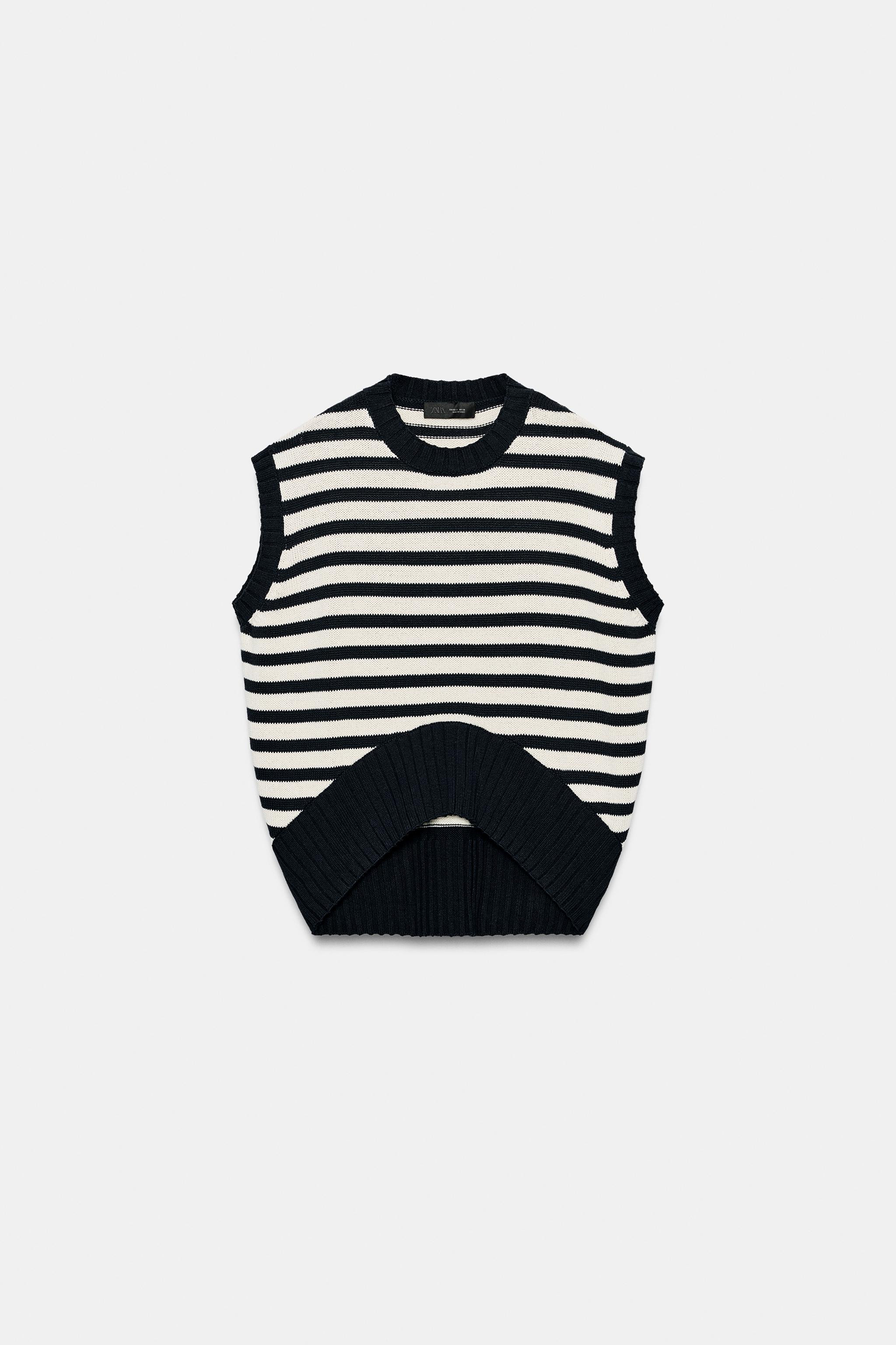 STRIPED KNIT VEST | Zara US