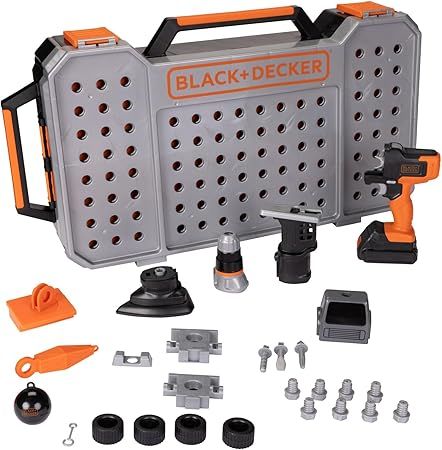 BLACK+DECKER Kids Tools All-in-One Mega Case with Matrix Drill, Jigsaw and Sander 25 Pieces Play ... | Amazon (US)