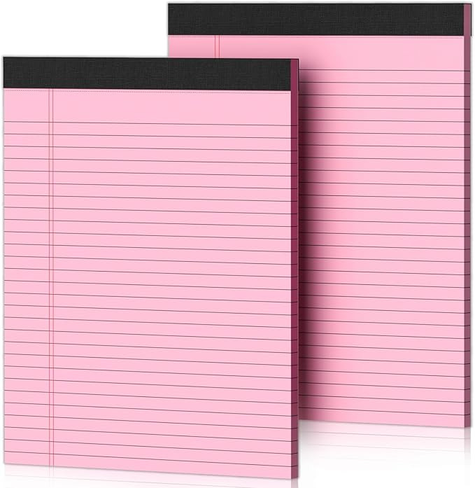 2 Pcs Legal Pads 8.5 x 11 Pink Note Pads 8.5 x 11 Notepad 8.5 x 11 Micro Perforated Writing Pads ... | Amazon (US)