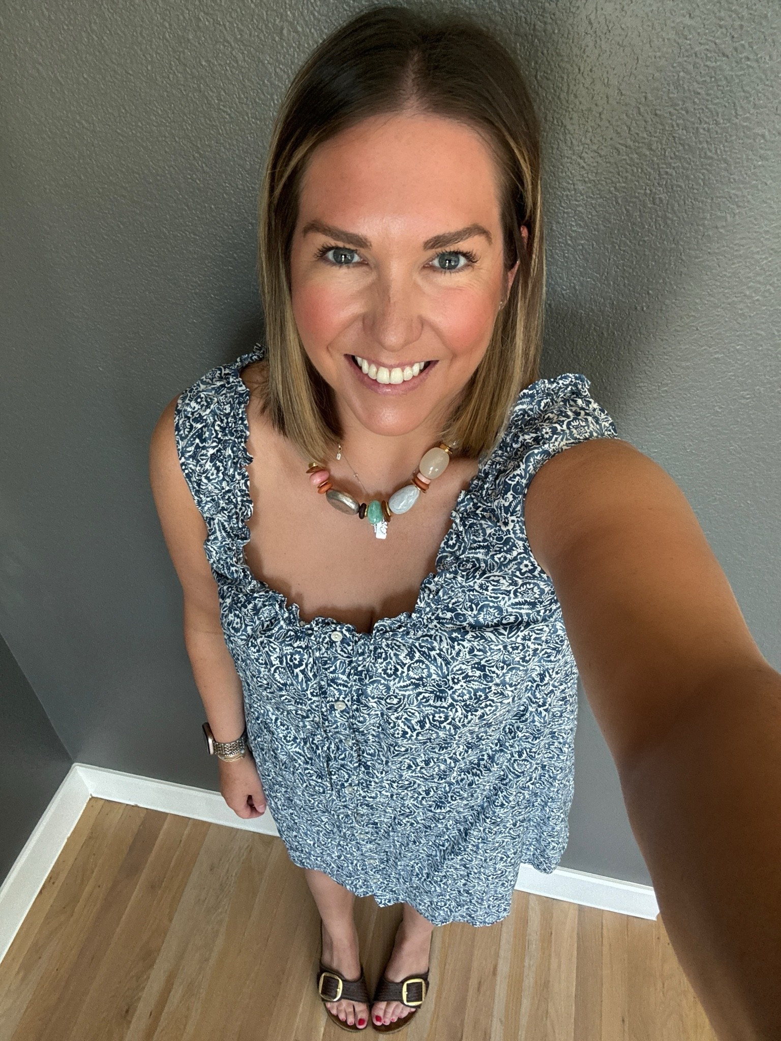 It’s been triple digits for awhile here so I want the lightest clothing possible. I love this target dress. It’s so lightweight and a total throw on and go dress. I added my favorite Birkenstocks right now and this fun beaded necklace. Perfect look to get my hair done.

#LTKootd #LTKMidsize #LTKdayinmylife