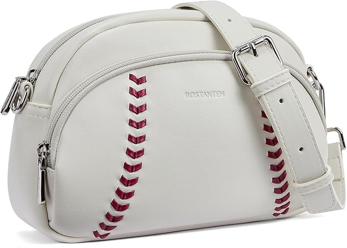 BOSTANTEN Baseball Crossbody Purses for Sport Mom Small Shoulder Bag Vegan Leather Women Handbags... | Amazon (US)
