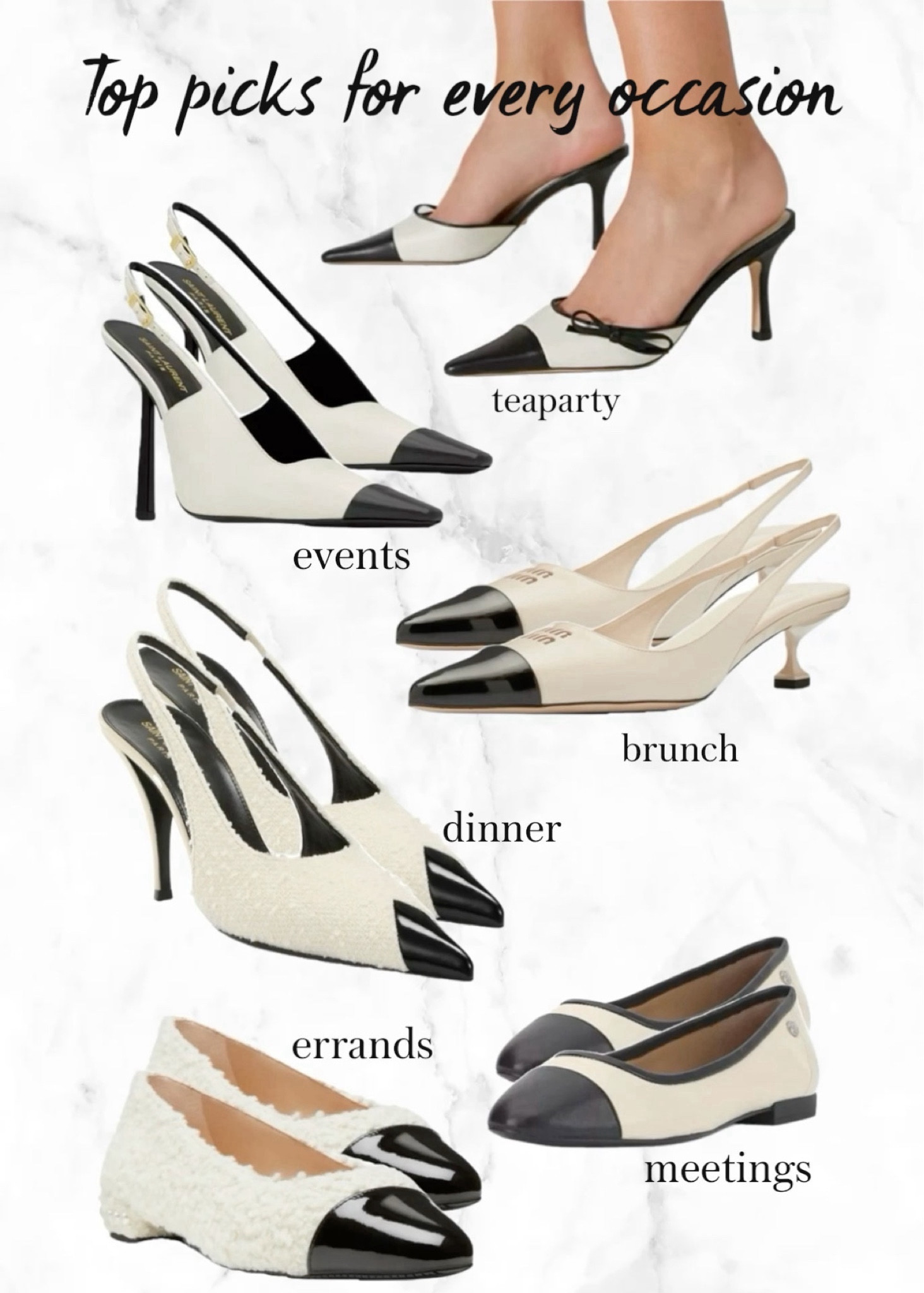 The effortlessly classy two-tone, cap-toe style for any the occasion this holiday season. From kitten heels, slingback heels to cap toe ballet flats. Enjoy✨

#LTKSeasonal #LTKshoecrush #LTKstyletip