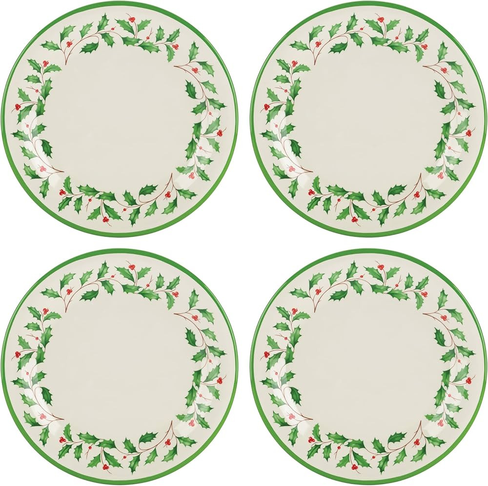 Lenox 863669 Holiday 4-Piece Melamine Dinner Plate Set | Amazon (US)