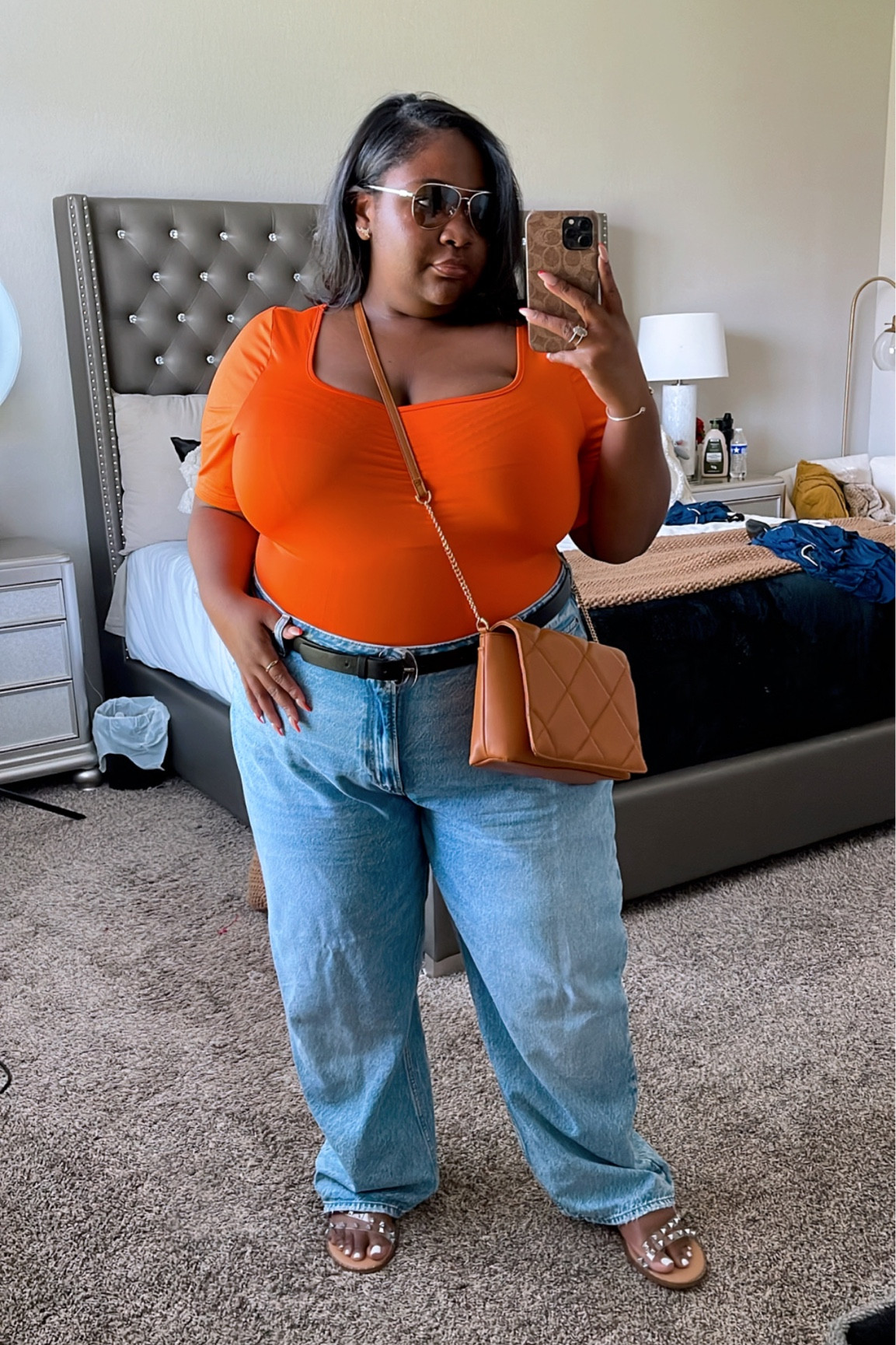 Plus size summer outfit idea

Plus size Amazon bodysuit. Abercrombie and Fitch loose fit curve jeans. Clear & studded wide width sandals. Plus size fashion. Target cross body bag.

#LTKunder100 #LTKstyletip #LTKcurves