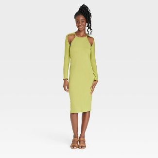 Black History Month Target x Sammy B Women's Long Sleeve Cut Out Bodycon Dress - Green | Target
