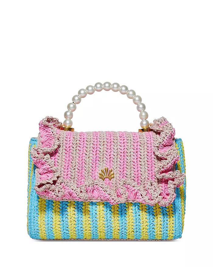 Tabitha Raffia Ruffle Top Handle Bag | Bloomingdale's (US)