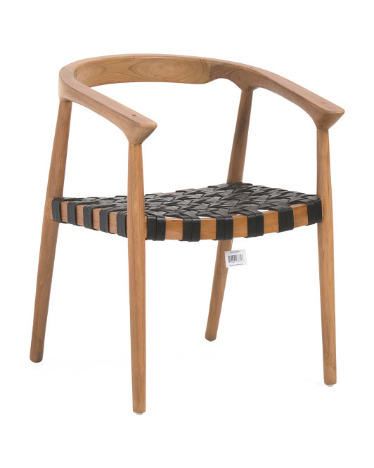 26x33 Solid Teak Wood Frame Chair | TJ Maxx