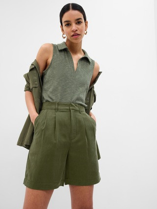 SoftSuit Pleated Shorts in TENCEL™ Lyocell | Gap (US)