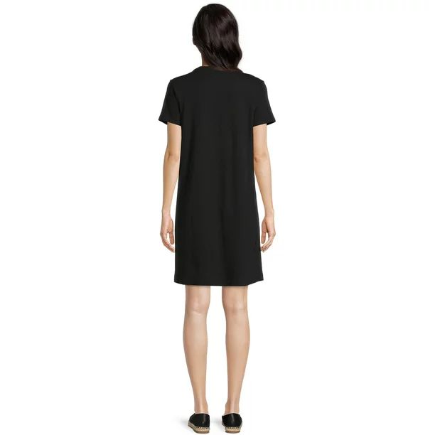 Time and Tru Women's T-Shirt Dress with Short Sleeves | Walmart (US)