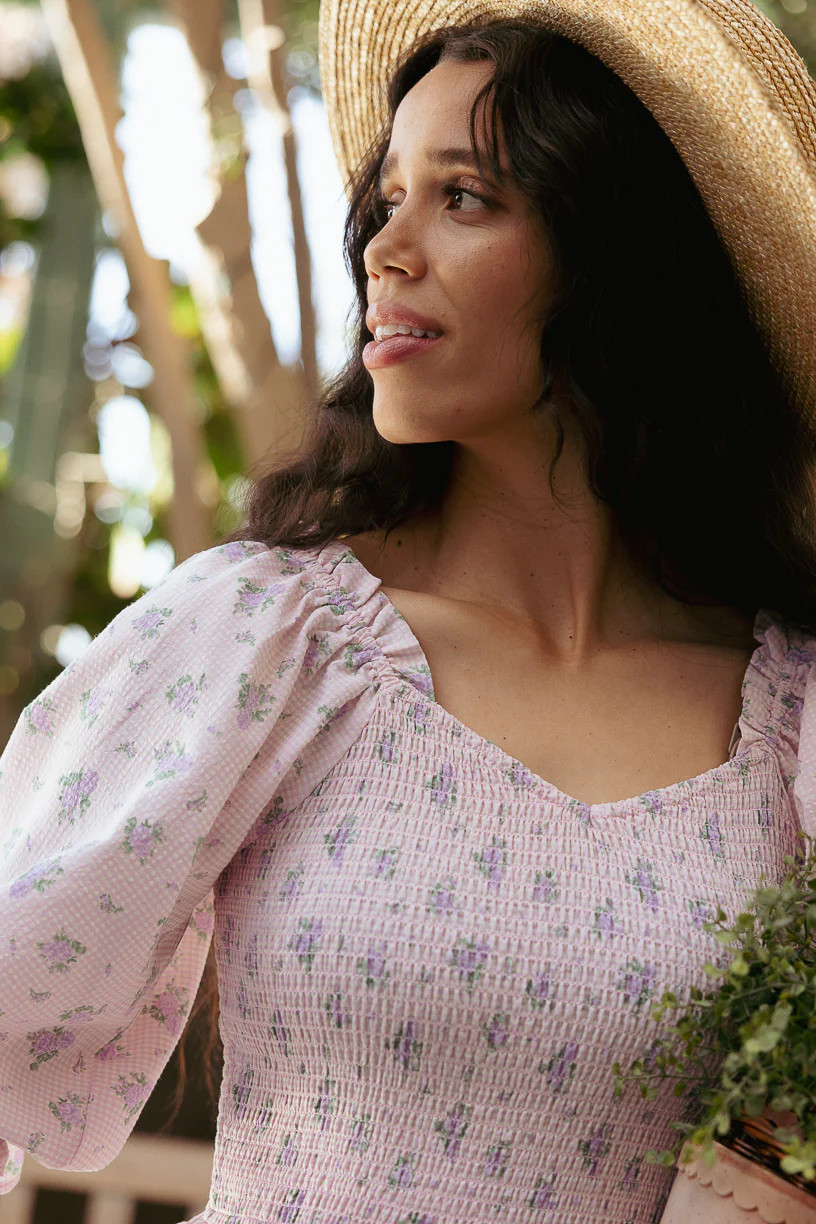 Teagan Dress in Purple Gingham | Ivy City Co