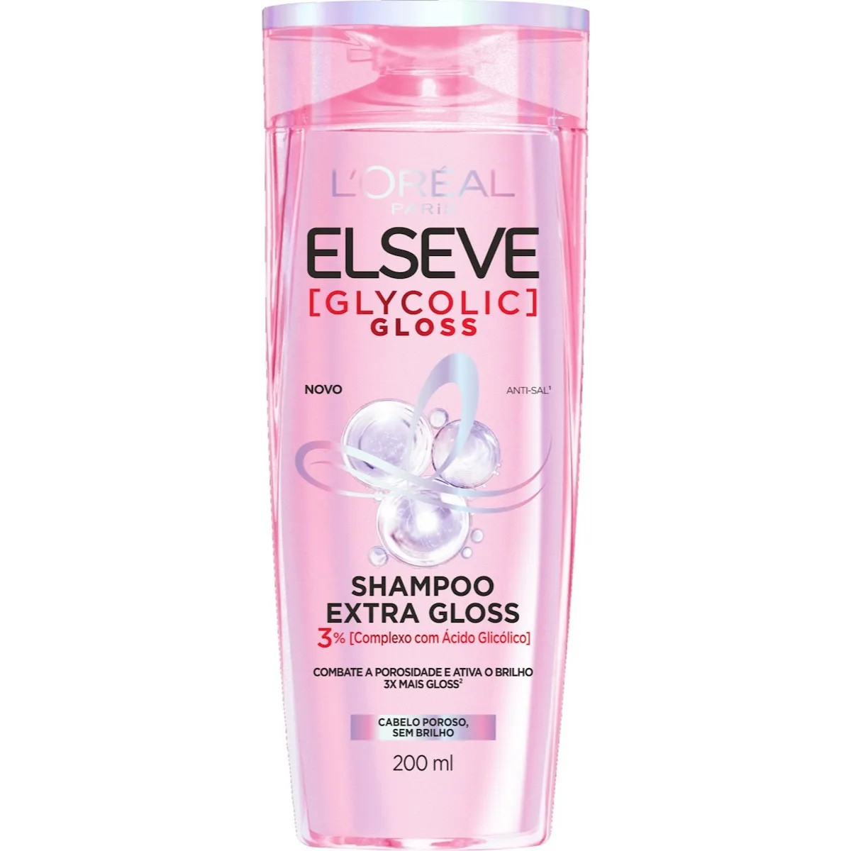 Shampoo Loréal Paris Elseve Extra Gloss Anti-Sal Glycolic Gloss 200ml - Pague Menos | Medicament... | Pague Menos BR