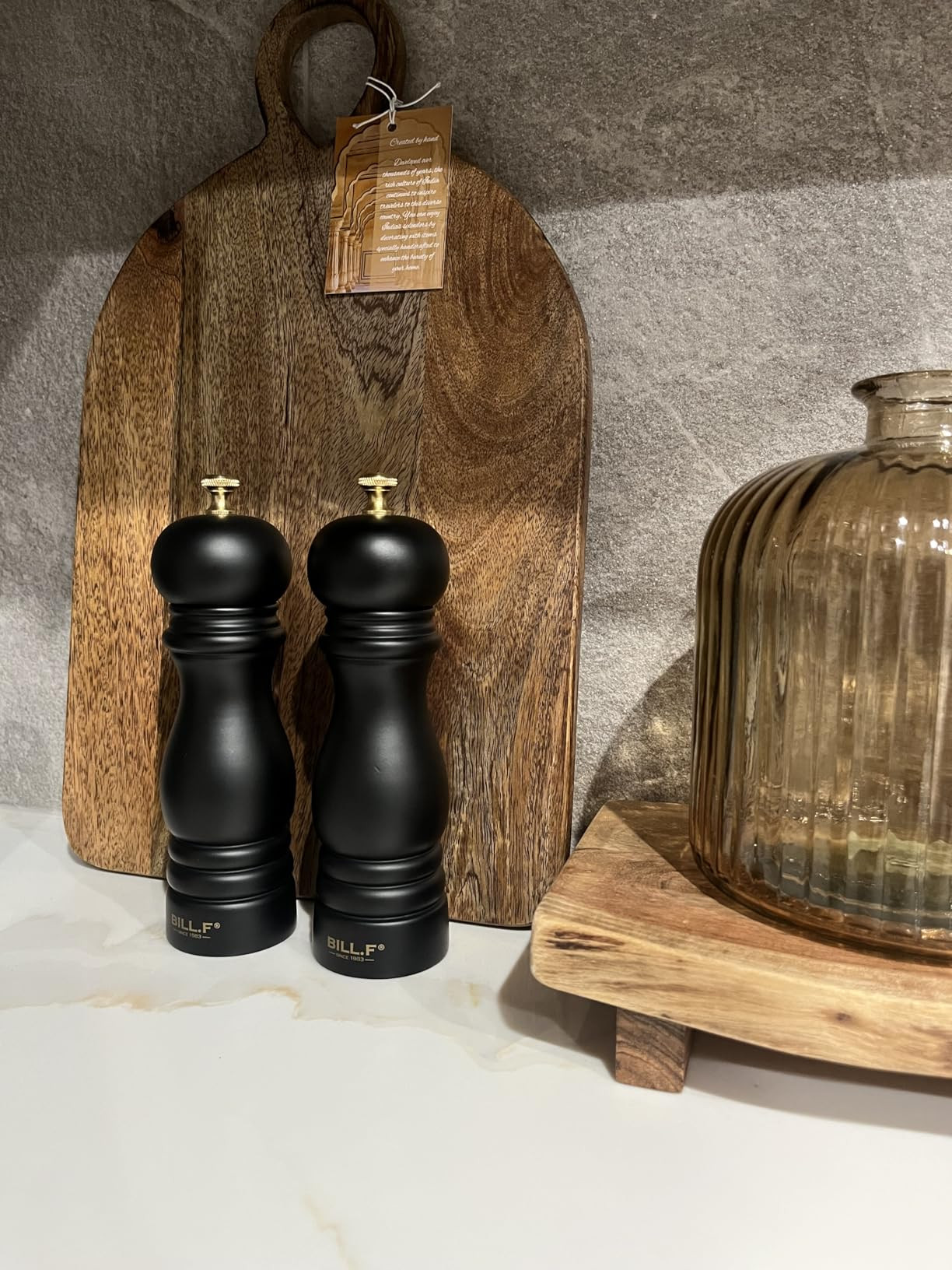 BILL.F Salt and Pepper Grinder Pepper Mill Grinder Pepper Grinders Salt Mill Set of 2 with Adjust... | Amazon (US)