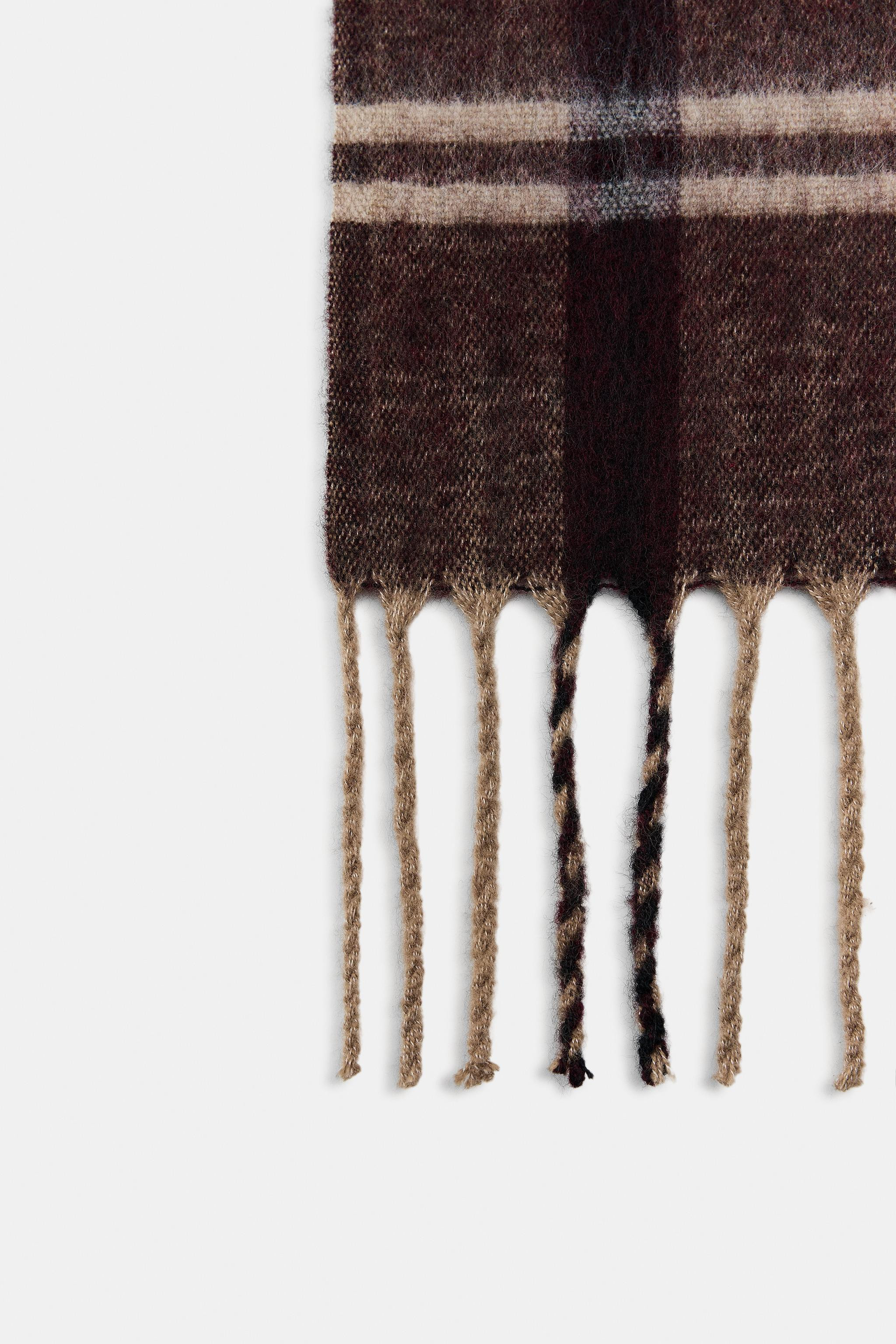 PLAID JACQUARD SCARF | Zara US