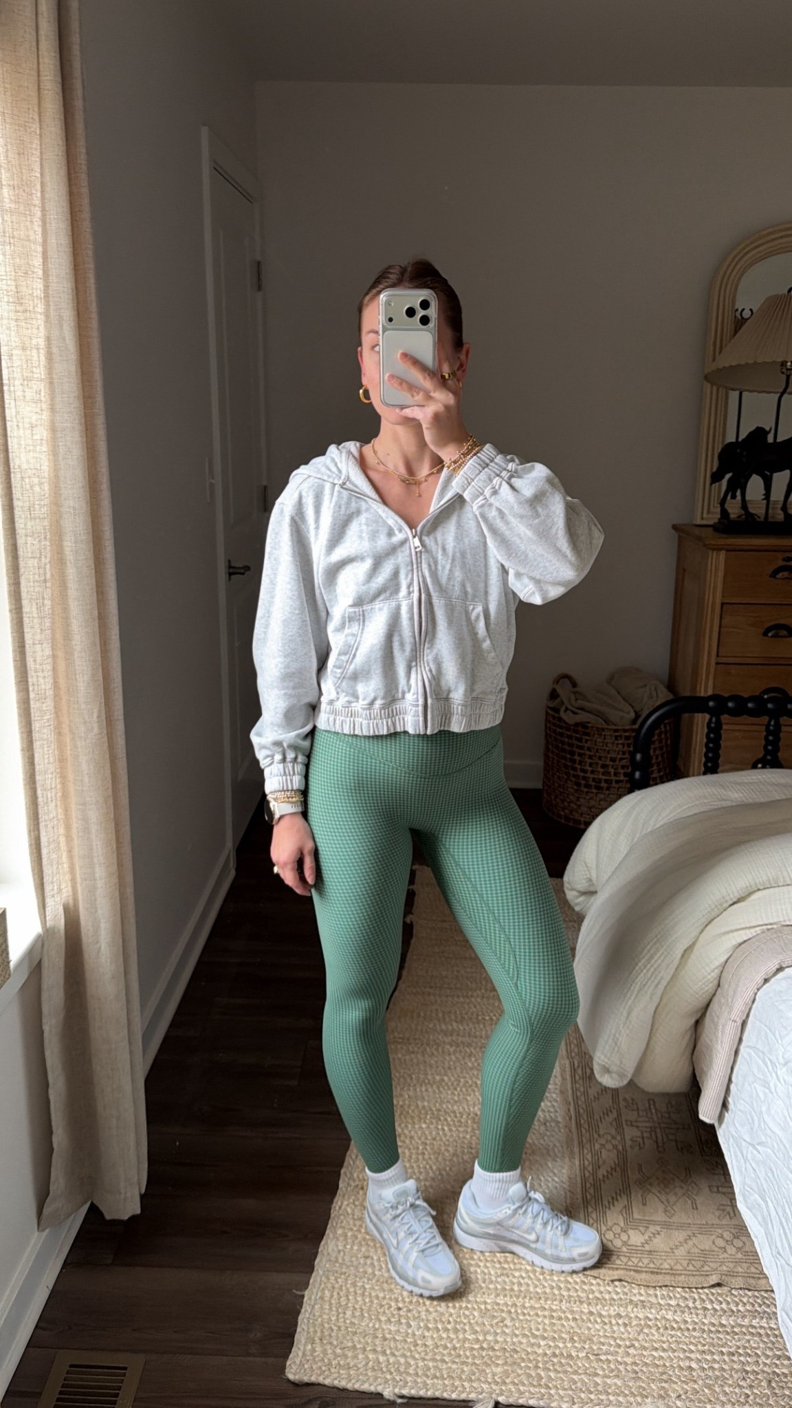 3/6/26 Morning Workout Set 🍀

Today’s workout outfit — wearing my green plaid Vitality set (perfect for March), paired with my Amazon crew socks and my Nike sneakers.

A fun set that’s comfortable, supportive, and great for workouts or walks. Everything linked here ✨

#LTKSeasonal #LTKfitnessgoals #LTKActive