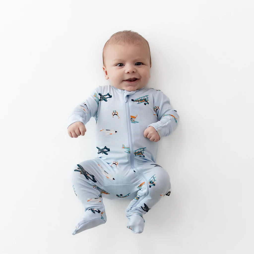 Zippered Footie in Take Off | Kyte Baby